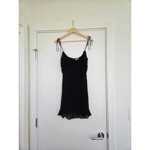 Reformation Ester Mini Dress in Black Sz 4